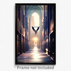 Pixel Art Poster - Angelic Alley (8 Bit Psychedelic Trippy Video Game Print)