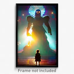 Pixel Art Poster - Stained Giant (8 Bit Psychedelic Trippy Video Game Print)