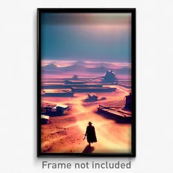 Pixel Art Poster - Amazing Desolation (8 Bit Psychedelic Video Game Print)