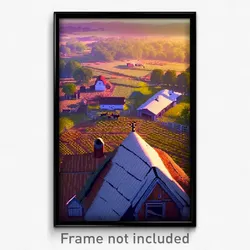 Pixel Art Poster - Different Farm (8 Bit Psychedelic Trippy Video Game Print)