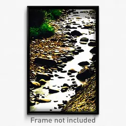 Pixel Art Poster - Uneven Brook (8 Bit Psychedelic Trippy Video Game Print)
