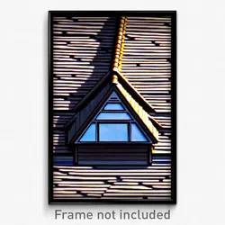 Pixel Art Poster - Important Dormer (8 Bit Psychedelic Trippy Video Game Print)
