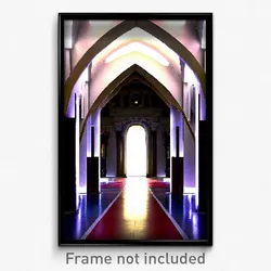 Pixel Art Poster - Narrow Sanctum (8 Bit Psychedelic Trippy Video Game Print)