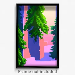 Pixel Art Poster - Evergreen Ego Exploration (8 Bit Video Game Print)