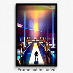 Pixel Art Poster - Buoyant Meeting Place (8 Bit Psychedelic Video Game Print)