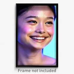 Pixel Art Poster - Pleasant Face (8 Bit Psychedelic Trippy Video Game Print)