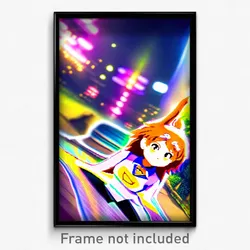 Pixel Art Poster - Anime Like Brook (8 Bit Psychedelic Trippy Video Game Print)