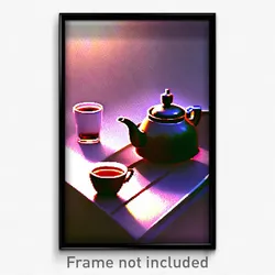 Pixel Art Poster - Bumpy Hot Tea (8 Bit Psychedelic Trippy Video Game Print)