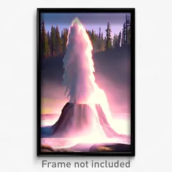 Pixel Art Poster - Musty Geyser (8 Bit Psychedelic Trippy Video Game Print)