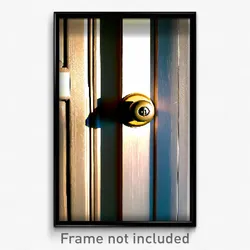 Pixel Art Poster - Made Up Door Knob (8 Bit Psychedelic Trippy Video Game Print)