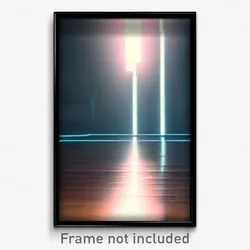 Pixel Art Poster - Virtual Strand (8 Bit Psychedelic Trippy Video Game Print)