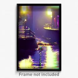 Pixel Art Poster - Liquid Canal (8 Bit Psychedelic Trippy Video Game Print)