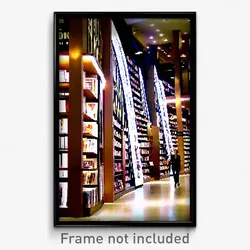 Pixel Art Poster - Gigantic Book Store (8 Bit Psychedelic Video Game Print)