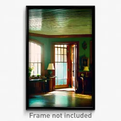 Pixel Art Poster - Homely Manse (8 Bit Psychedelic Trippy Video Game Print)