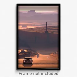 Pixel Art Poster - Grandiose Wasteland (8 Bit Psychedelic Video Game Print)