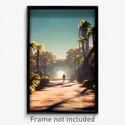 Pixel Art Poster - Hard To Find Path (8 Bit Psychedelic Trippy Video Game Print)