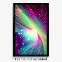 Pixel Art Poster - Quirky Nebula (8 Bit Psychedelic Trippy Video Game Print)
