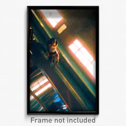 Pixel Art Poster - Homely Track (8 Bit Psychedelic Trippy Video Game Print)