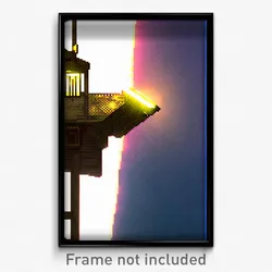 Pixel Art Poster - Digital Outpost (8 Bit Psychedelic Trippy Video Game Print)
