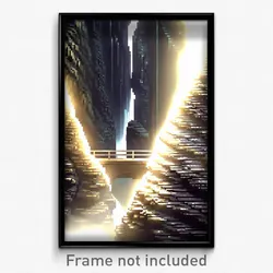 Pixel Art Poster - Metallic Gorge (8 Bit Psychedelic Trippy Video Game Print)