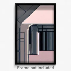 Pixel Art Poster - Gray Shelter (8 Bit Psychedelic Trippy Video Game Print)