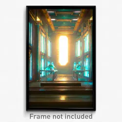 Pixel Art Poster - Exotic Repository (8 Bit Psychedelic Trippy Video Game Print)