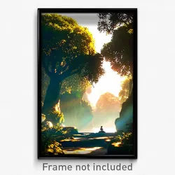 Pixel Art Poster - Natural Sanctuary (8 Bit Psychedelic Trippy Video Game Print)