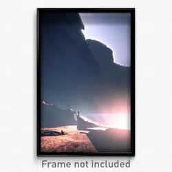 Pixel Art Poster - Shadowy Promontory (8 Bit Psychedelic Video Game Print)