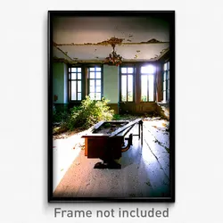 Pixel Art Poster - Abandoned Manse (8 Bit Psychedelic Trippy Video Game Print)