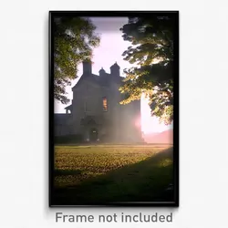 Pixel Art Poster - Dramatic Rectory (8 Bit Psychedelic Trippy Video Game Print)