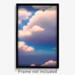 Pixel Art Poster - Cloudy Domain (8 Bit Psychedelic Trippy Video Game Print)