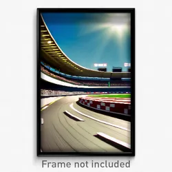 Pixel Art Poster - Droopy Racetrack (8 Bit Psychedelic Trippy Video Game Print)