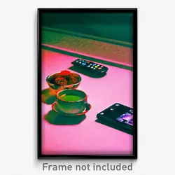 Pixel Art Poster - Remote Tea (8 Bit Psychedelic Trippy Weird Video Game Print)
