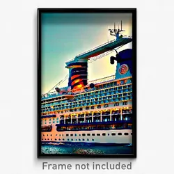 Pixel Art Poster - Imaginative Cruise (8 Bit Psychedelic Video Game Print)