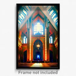 Pixel Art Poster - Esteemed Architecture (8 Bit Psychedelic Video Game Print)