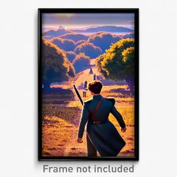 Pixel Art Poster - Magnificent County (8 Bit Psychedelic Video Game Print)