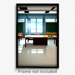 Pixel Art Poster - Made Up Classroom (8 Bit Psychedelic Trippy Video Game Print)