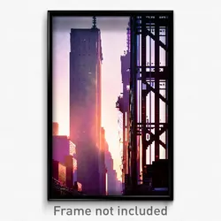 Pixel Art Poster - Creative New York (8 Bit Psychedelic Trippy Video Game Print)