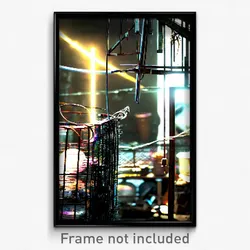 Pixel Art Poster - Cluttered Wire (8 Bit Psychedelic Trippy Video Game Print)