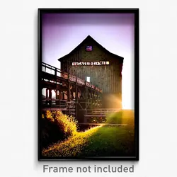 Pixel Art Poster - Treasured Mill (8 Bit Psychedelic Trippy Video Game Print)