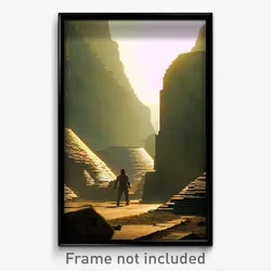 Pixel Art Poster - Tan Karst (8 Bit Psychedelic Trippy Weird Video Game Print)