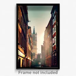 Pixel Art Poster - Old Cologne (8 Bit Psychedelic Trippy Weird Video Game Print)