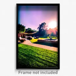 Pixel Art Poster - Flawless Yard (8 Bit Psychedelic Trippy Video Game Print)
