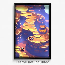 Pixel Art Poster - Nutty Stronghold (8 Bit Psychedelic Trippy Video Game Print)