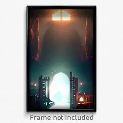 Pixel Art Poster - Dim Lair (8 Bit Psychedelic Trippy Weird Video Game Print)