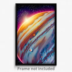 Pixel Art Poster - Complicated Jupiter (8 Bit Psychedelic Video Game Print)