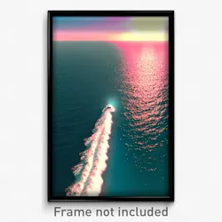 Pixel Art Poster - Slim Ocean (8 Bit Psychedelic Trippy Weird Video Game Print)