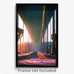 Pixel Art Poster - Sweet Aquaduct (8 Bit Psychedelic Trippy Video Game Print)