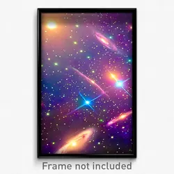 Pixel Art Poster - Creepy Galaxy (8 Bit Psychedelic Trippy Video Game Print)