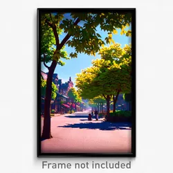 Pixel Art Poster - Leafy Canton (8 Bit Psychedelic Trippy Video Game Print)